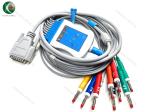 Gold Plated Brass Connector ECG Cables 1 Meter For ECG Monitoring