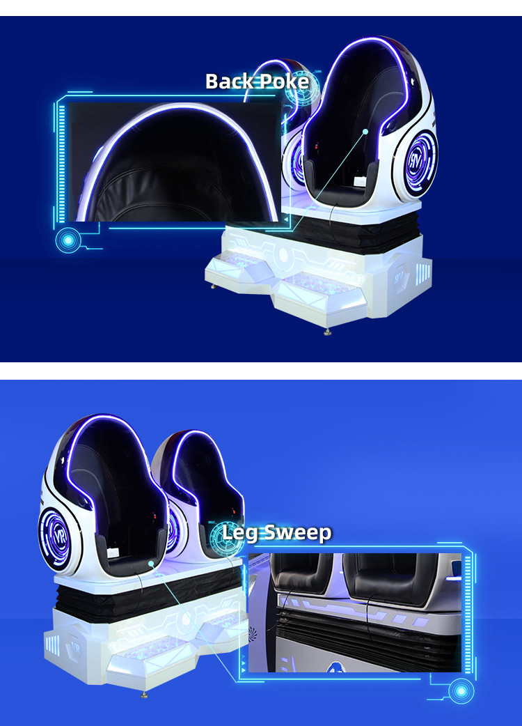 Amusement Park Arcade 9D VR Cinema Egg Chair Roller Coaster Simulator