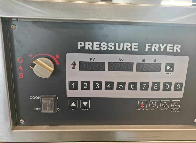 25D Compute Panel Without Filtration Gas & Electric Heating Chicken Pressure Fryer