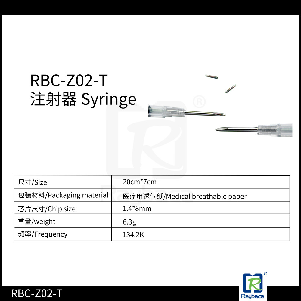 EM4305 Microchip Syringe Anti Sliding Identified Tag 1.4 X 8mm For Asain Arowana Wild Deer