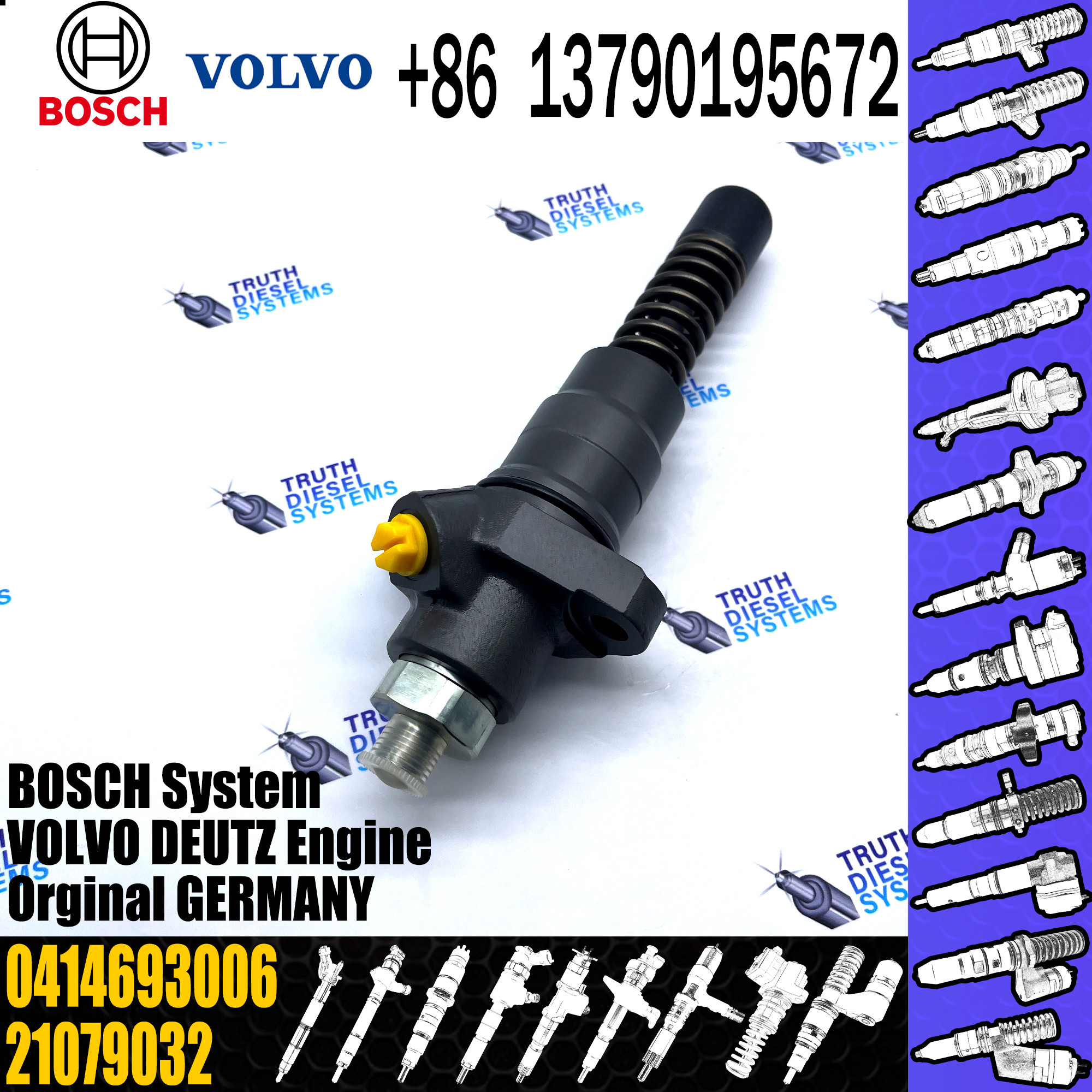 BOSCH injetor 0414693006 21079032 Diesel fuel Unit pump assembly 21079032 21079032 0414693006 for VOL engine