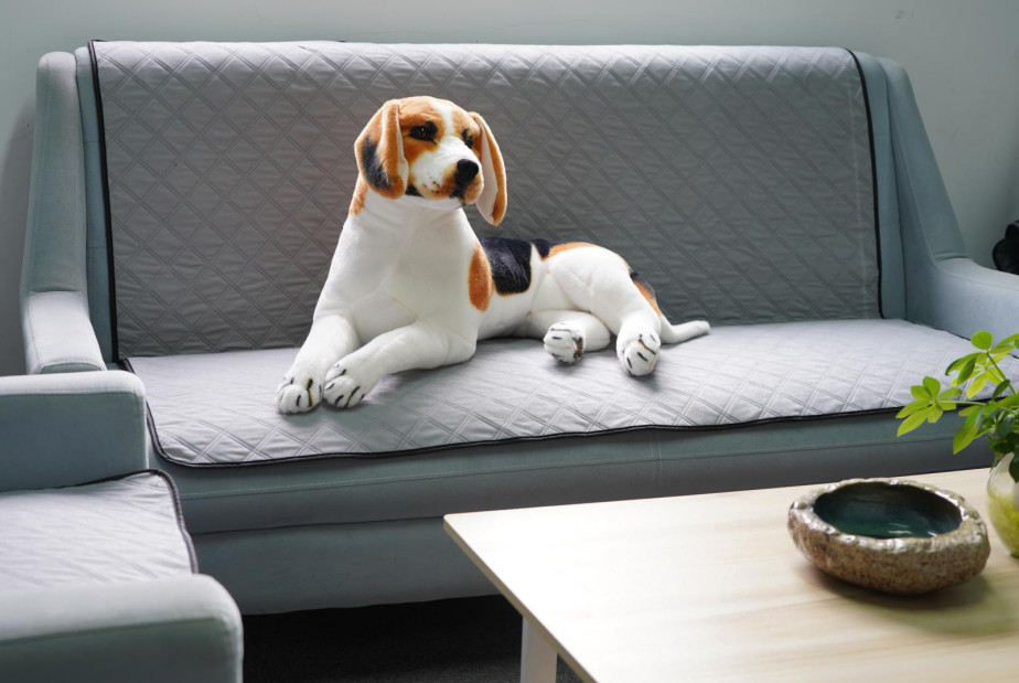 90cm 100cm 4 Layer PET Pee Pad , Water Absorbent Dog Food Mats