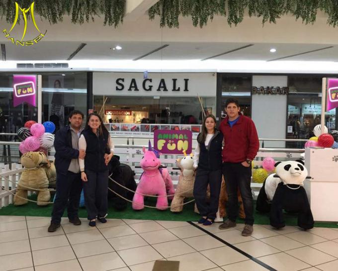 Hansel  coin operated plush walking animal adult ride on toys for mall Guangzhou factory