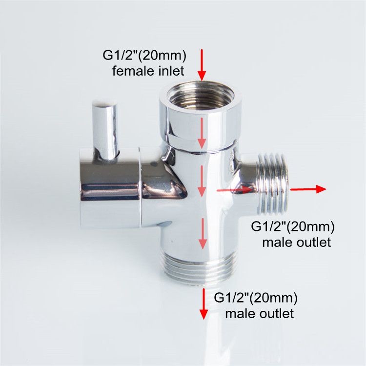 Bidet Shower Arm Diverter G1/2" 99°C 12mm T Angle Valve