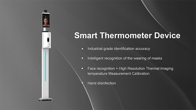 Face Recognition Soap Dispenser Stand Electronic Forehead Thermometer