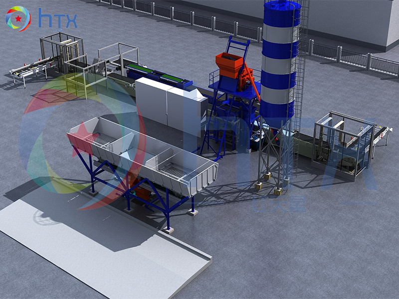 Vibrating Mixer 3D Wall Precast Concrete Machine Production Line