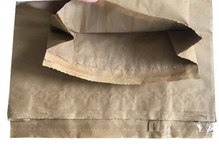Full Open Hot Sealed Multiwall Kraft Paper Bags For Starch Flour PE Film