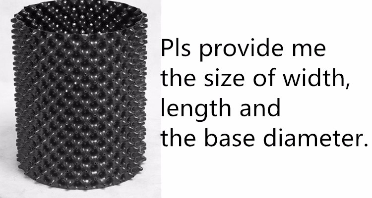 20cm Dia 0.7mm PVC Plastic Not Coated Degradable Polymers Black