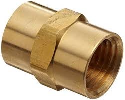 1/2" Female Thread Brass Plumbing Tee Fitting Used In Water / Gas