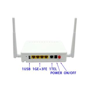 GPON XPON ONU ONT F663NV3A 1GE+1FE+CATV+1POTS VOIP 2.4G 5Dbi AC WiFi ONU Single