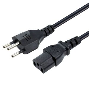 3 Pin Switzerland Swiss Plug Power Cord with Safety Mark and Copper Conductor