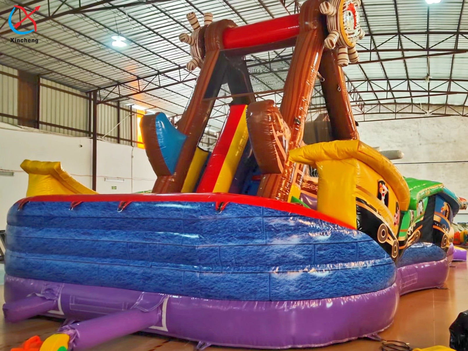 Inflatable Business Park Theme Huge Inflatable Dry Slides And Slides