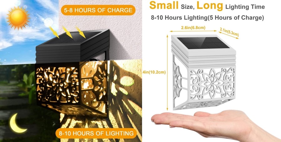 IP65 outdoor solar landscape lights for wall garden waterproof LED light