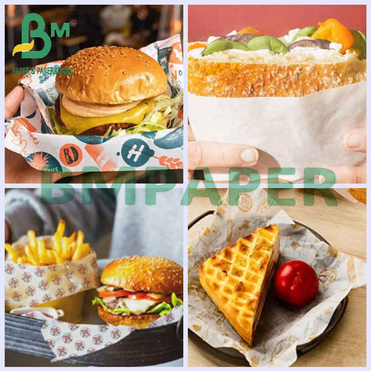 30grs 800mm Blank Grease Resistant Paper For Fried Food Packaging
