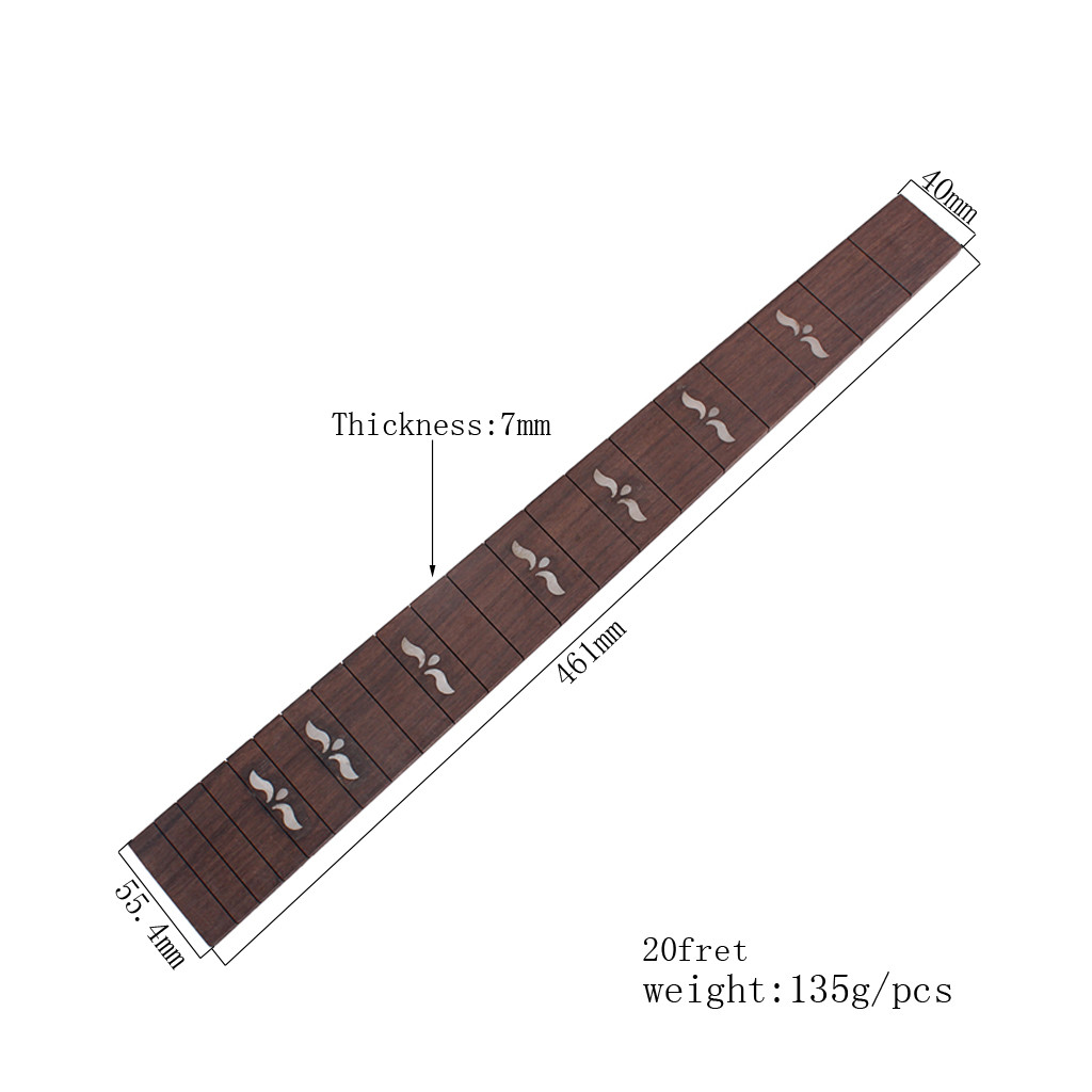 7mm Thickness 20 Frets Bass Guitar Fret Board For 41 Inches Acoustic Guitar