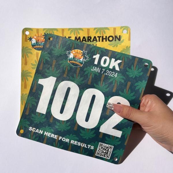 Quality Custom Bib Numbers Tyvek Paper For Race Biking Competition Marathon Identification Number Bibs for sale