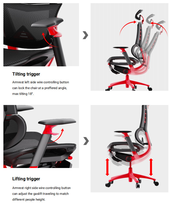 Ergo Executive Reclining Office Chair Ergonomic Black Rolling Desk Chair