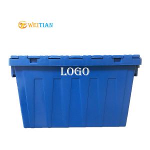 China 600x400x350 Plastic Logistic Box 60L Nestable Plastic Crate Load 70Kg on sale
