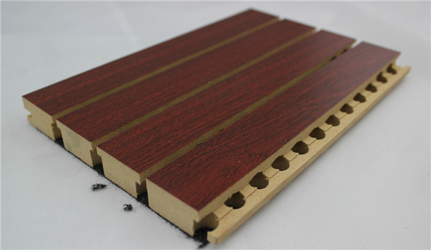 MDF Wooden Grooved Acoustic Panel Noise Reduction ASTM Fireproof Material