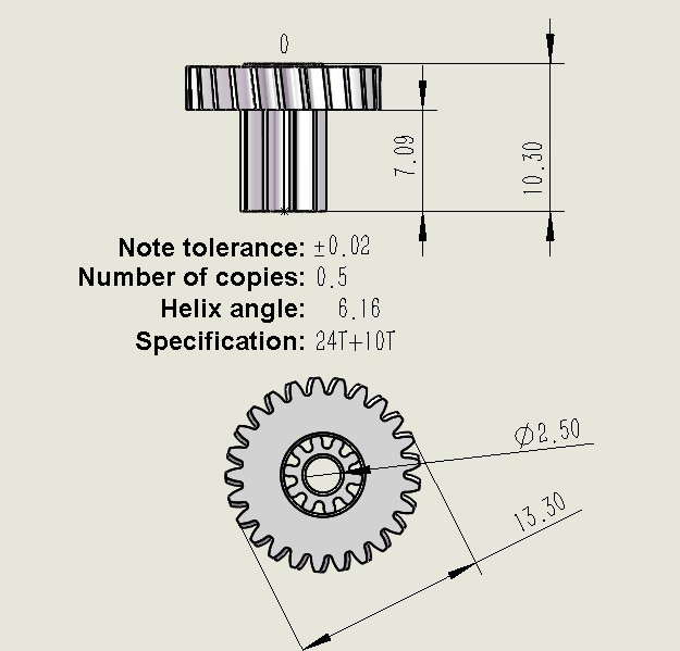Turbine Copper Pom Electric Worm Gear Double Gears JGY 370
