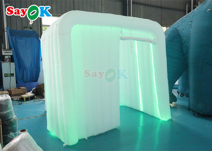 Inflatable Club Portable 360 Lighted Photo Booth Enclosure Inflatable Cube Backdrop
