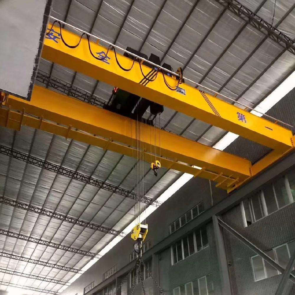 Warehouse Logistics Bridge Double Girder Crane 50 Tons 10 Ton With Electric Hoist