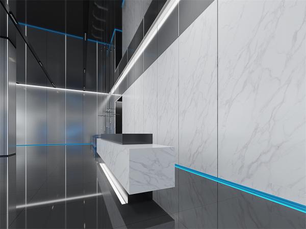 White Interior Floor 1420x2700mm Porcelain Sintered Stone Slabs For Office And