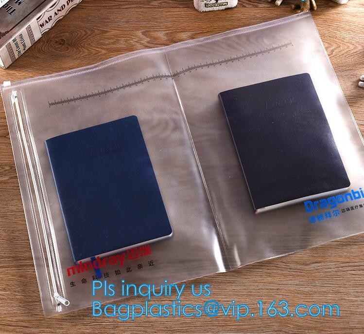 pvc Zip lockkk document file bag,Three-dimensional PVC Document Bag File Zipper Bag with Front Label Pocket bagplastics pac