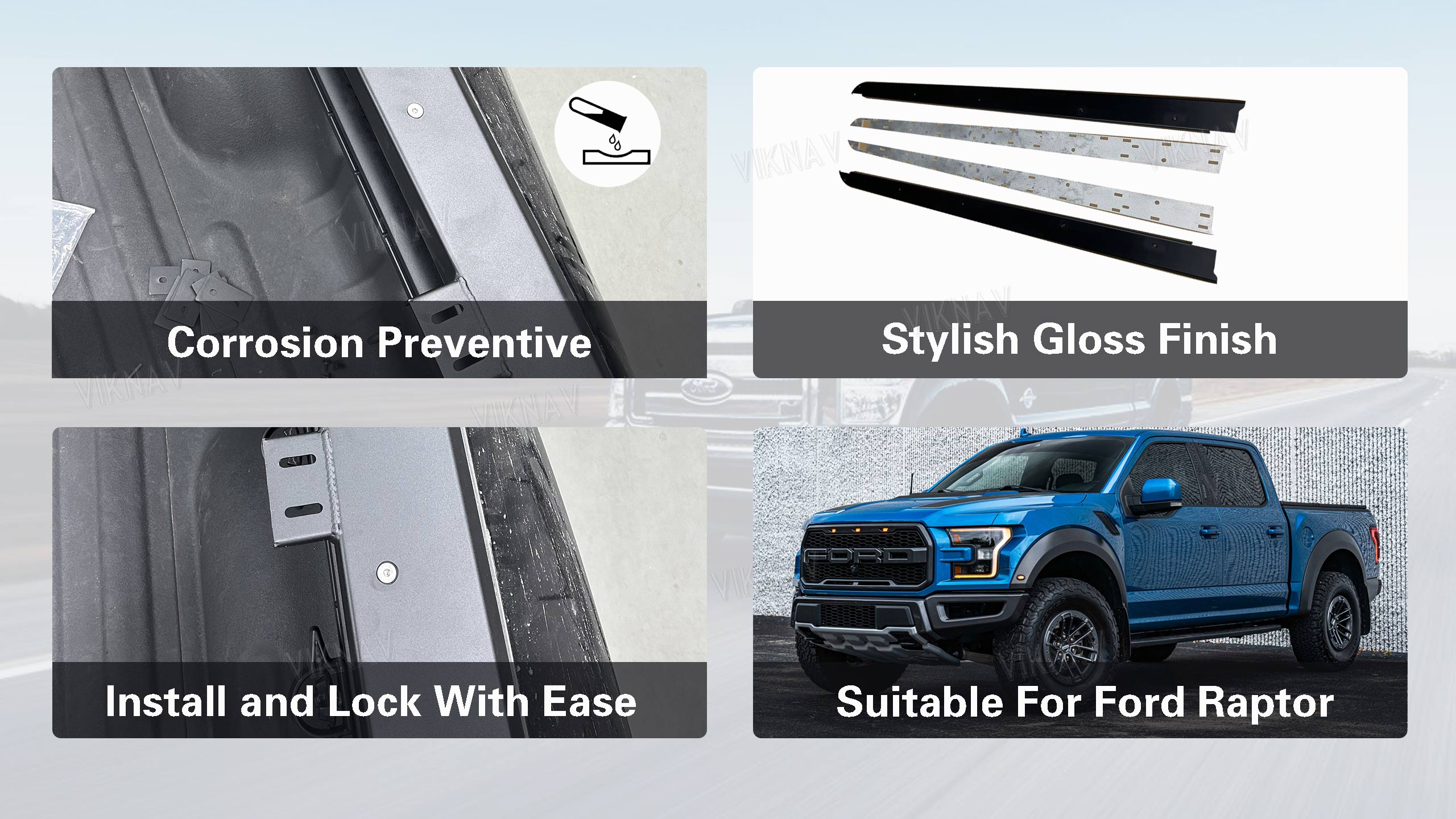 Customized F150 Raptor Pickup Tonneau Cover Rear Bucket Bed Replacement