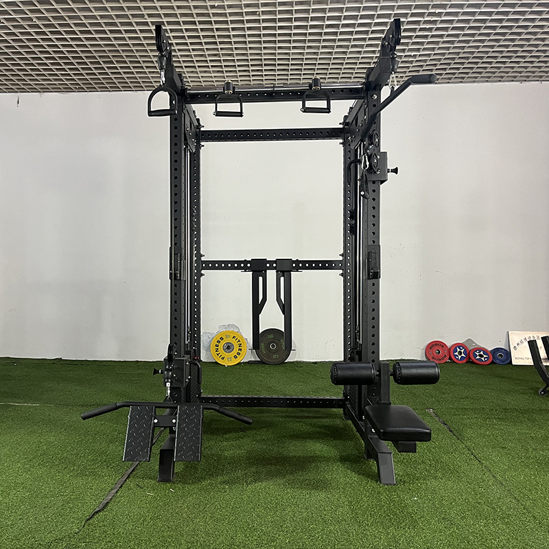 Gym Power Cage with Multifunctional Smith Machine