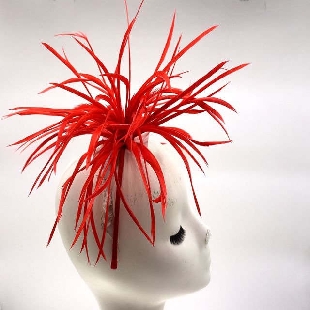Party Decoration Dyed Goose Biot Feather Flower Mount with Wire Accessory