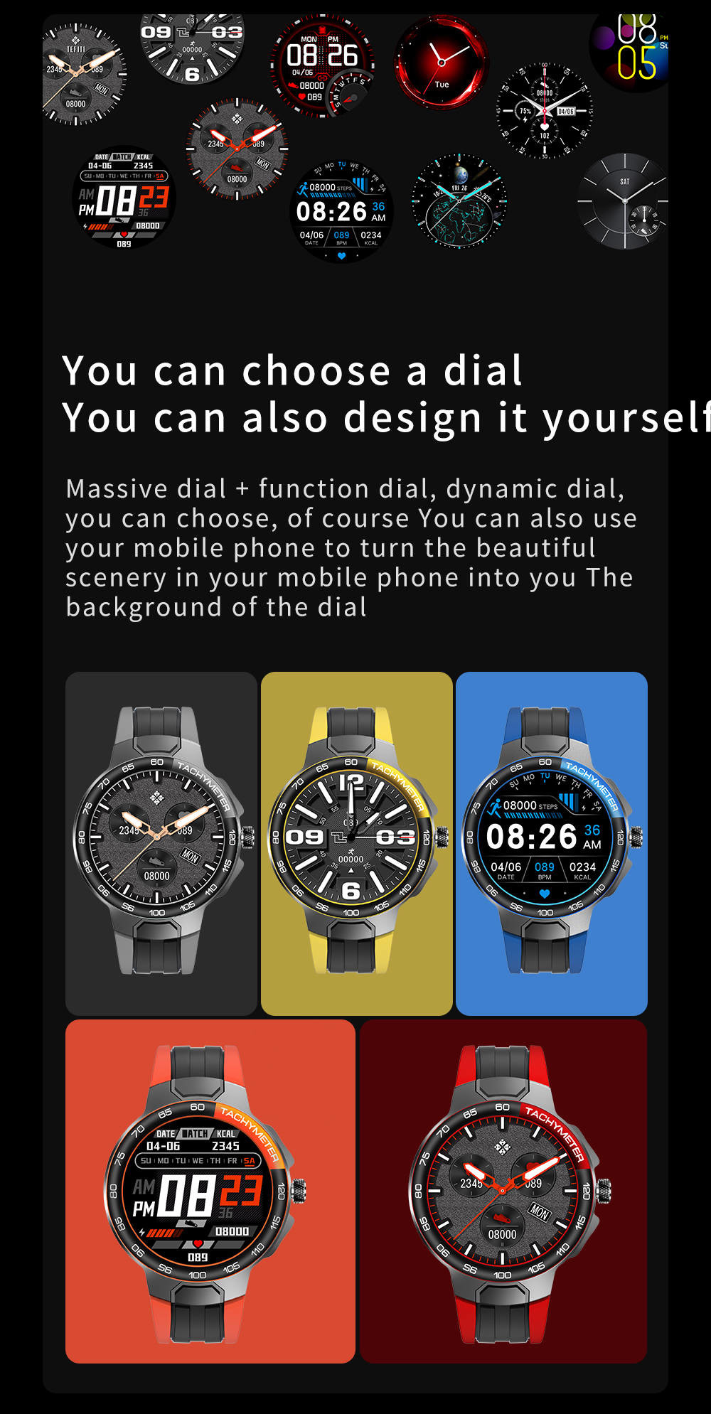 IPS Display Bluetooth Smart Wristband Bracelet GPS Track Weather Camera Control