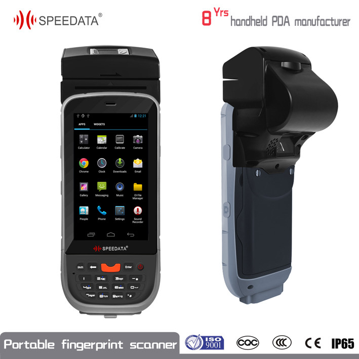Quad Core 1.3 Ghz Handheld Fingerprint Scanner , Biometric Fingerprint System
