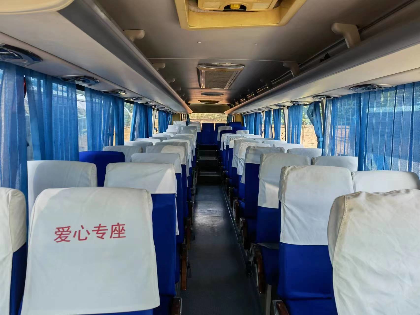 Rear Engine Sunlong Used Coach Bus LHD SLK6122 Air Bag Suspension 55seats High Chassis