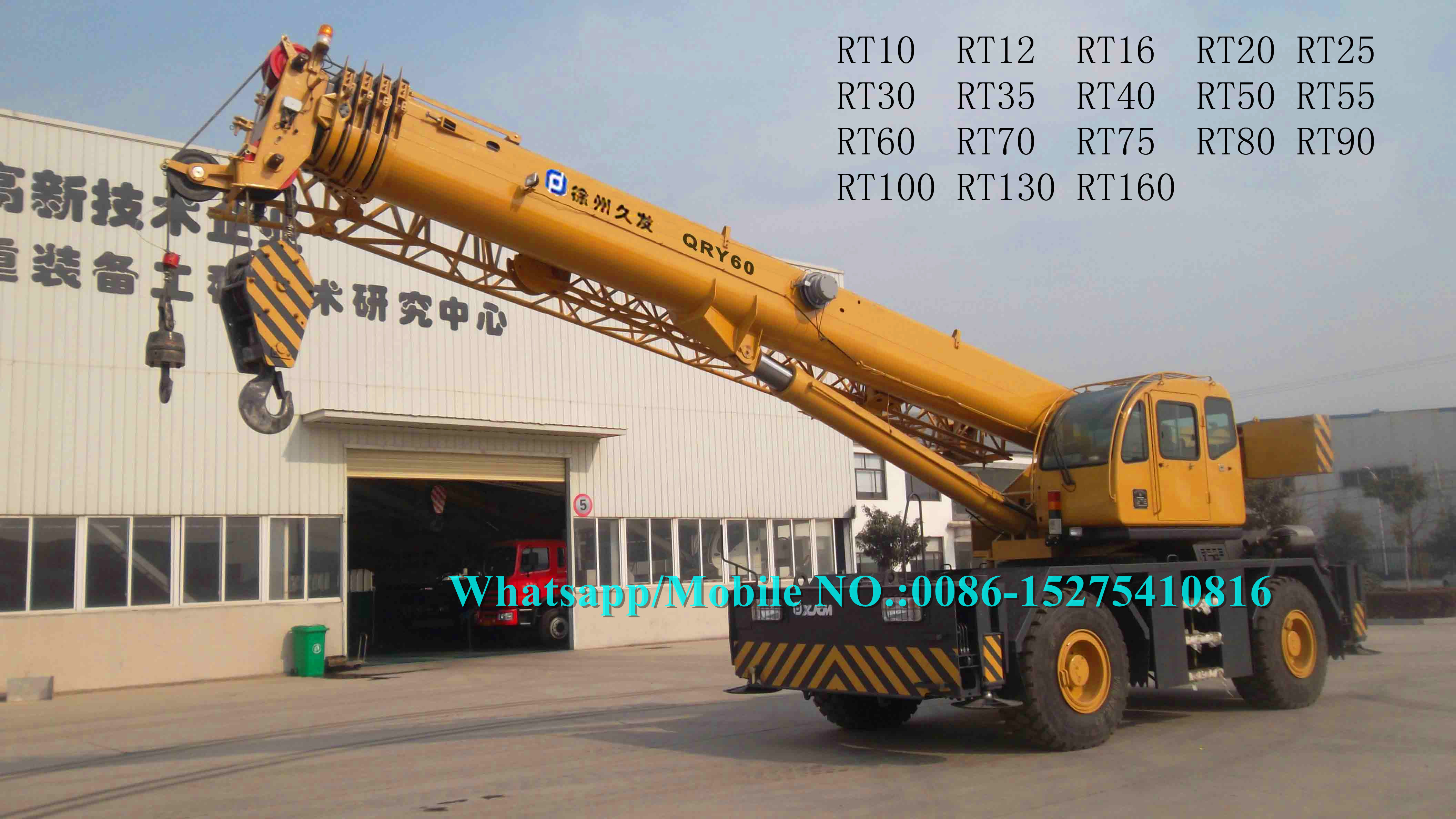 360° Unlimited Swing Boom Truck Crane XCMG 60 Ton Lifting Capacity RT60 RT60A