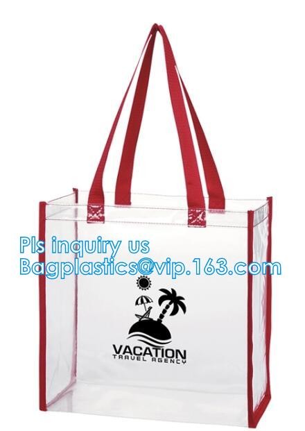 Bulk handle pvc cosmetic bags pvc mini cosmetic bag clear pvc bag, pvc tube handle bag with button closure, PVC Handle B