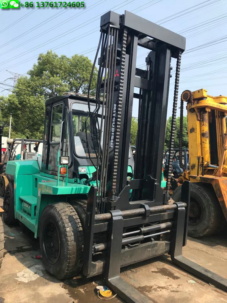 Mitsubishi FD120 Used Forklift Equipment 12T Used Forklift Diesel Engine