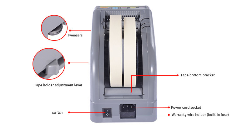 Customized Kraft Tape Machine , 25w Water Activated Gum Tape Dispenser