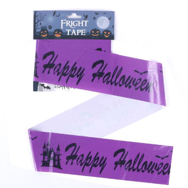 Quality ISO9001 Halloween Fright Tape 0.04mm Party LDPE Caution Banner for sale
