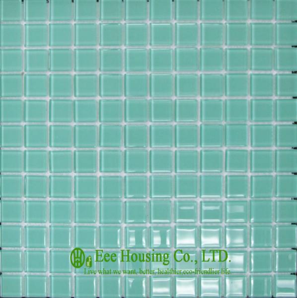 Swimming Pool Mixed Color Glass Crystal Mosaic Tile, Sheet size of mosaic: 300 x