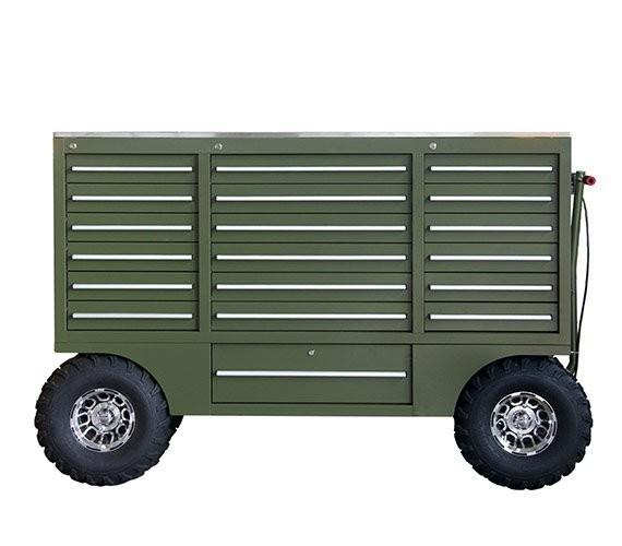 19 Drawers Stainless Steel Top Tool Trolley Cabinet for Iron Car Repair Garage