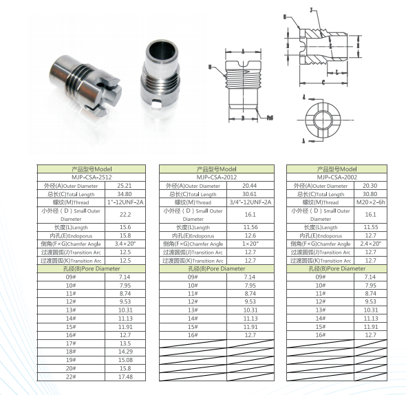 Cross Groove Spear PDC Drill Bit Nozzles YG20 Precision Machining Carbide Alloy