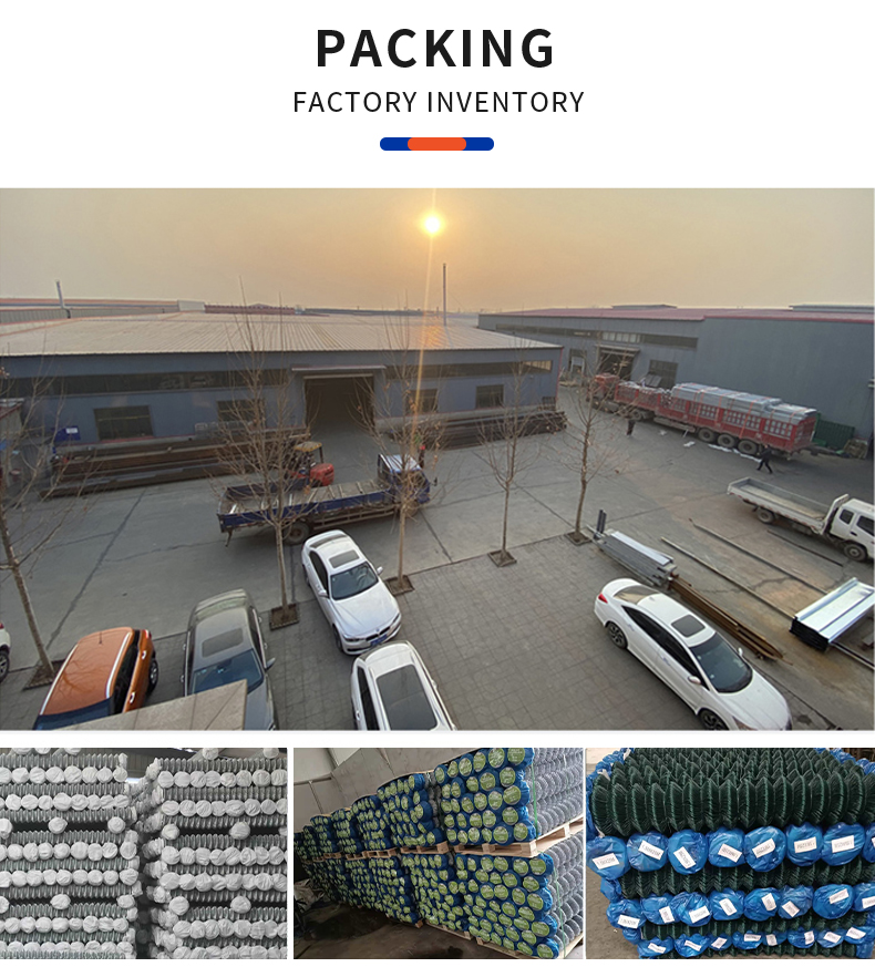 High Quality Square Post Chain Link Wire Mesh Fence For Sale Factory