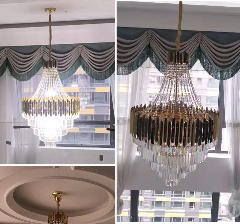 Led Crystal Chandelier For Living Dining Room Round Rectangle hotel lobby chandelier(WH-CY-239)