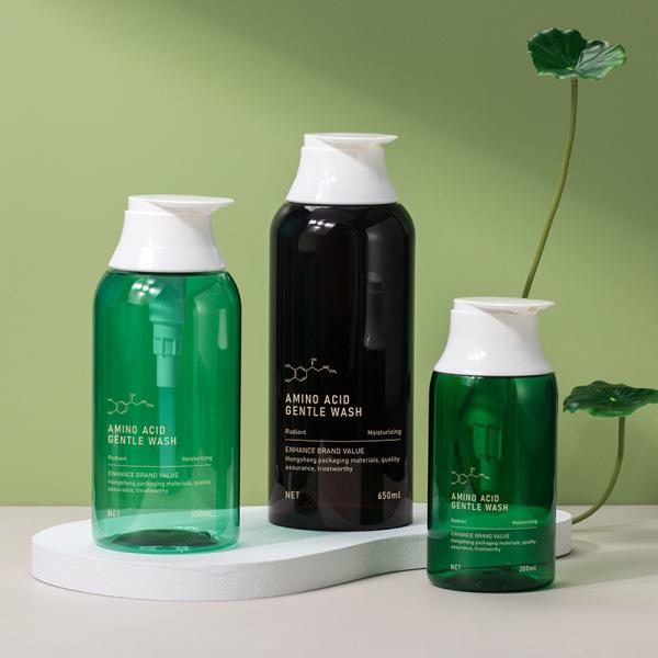 700ml/500ml Black/Green PP Smooth Bottle With white Pump For shampoo lotion