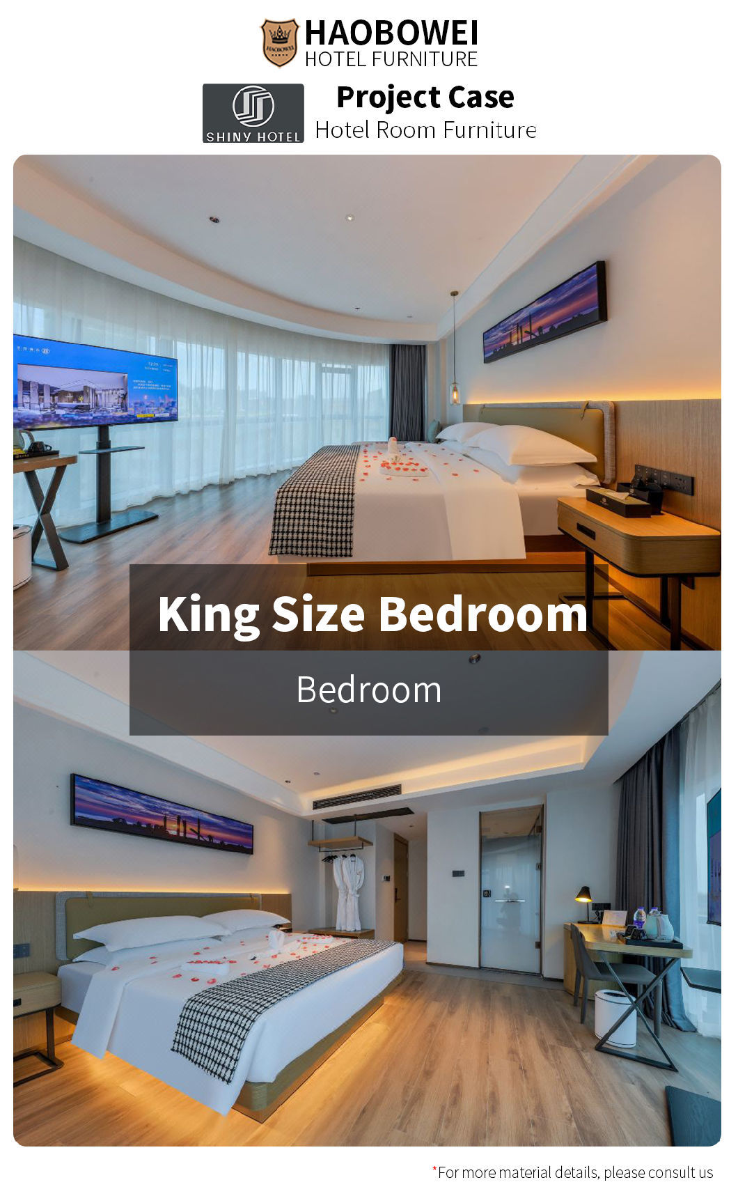 Furniture China Modern Luxury Style King Size Bedroom Bed Custom Factory Hotel