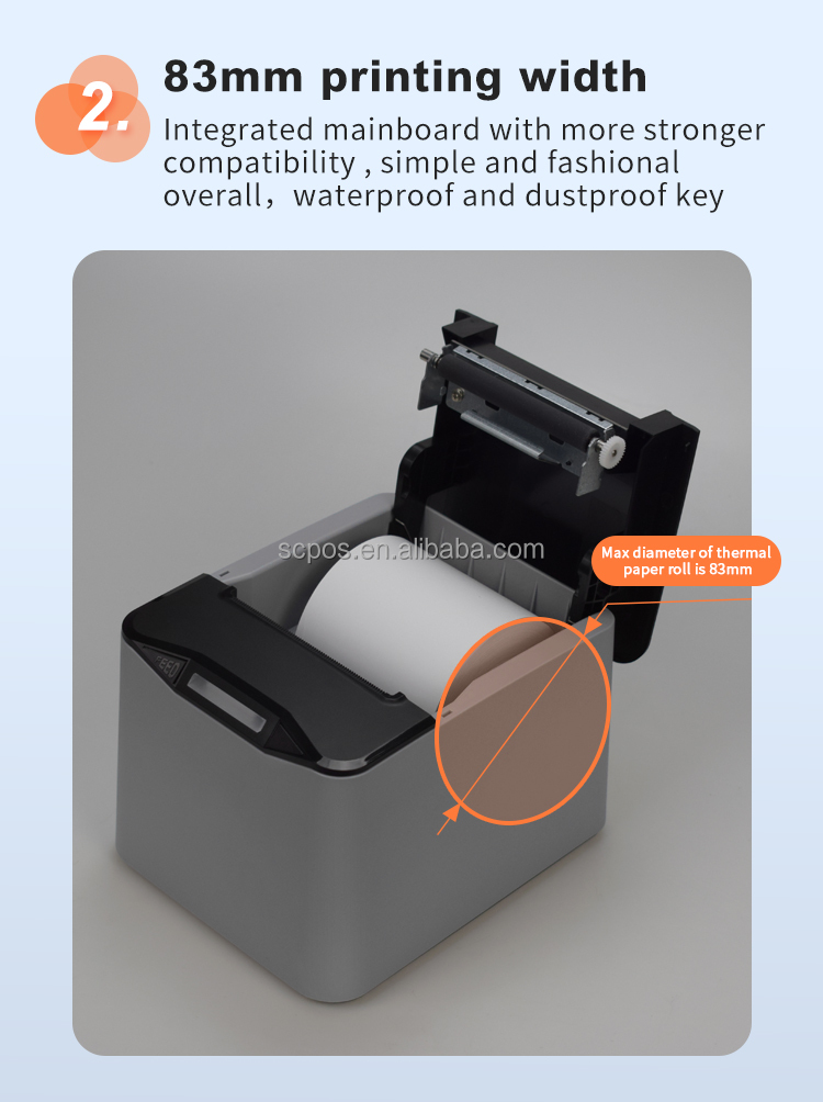 Kitchen Restaurant POS Systems Printer with Android Interface and Hanging Holes Printing