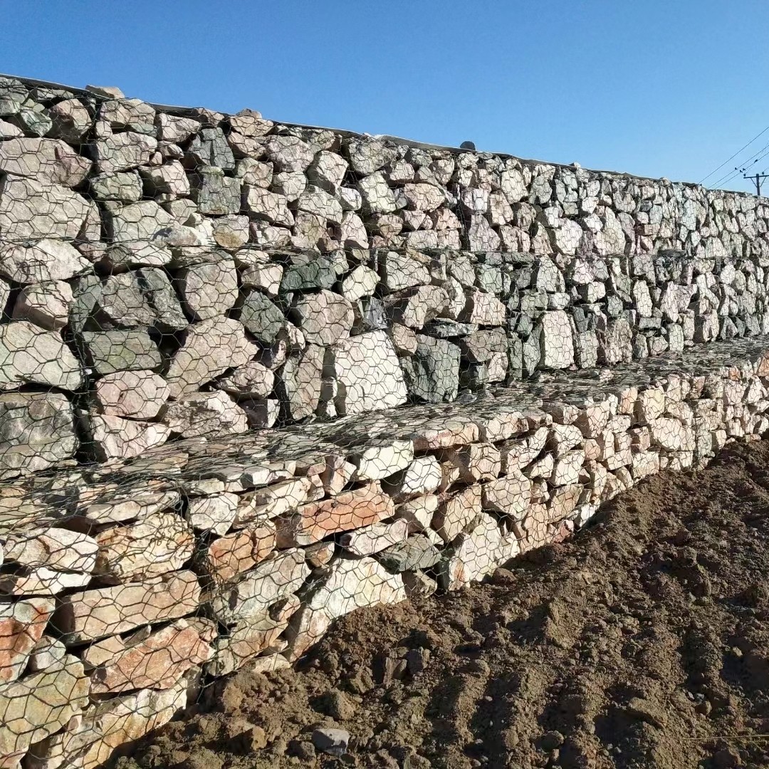 4mm Anti Rust Galvanized Gabion Baskets 8x10cm Heavy Duty
