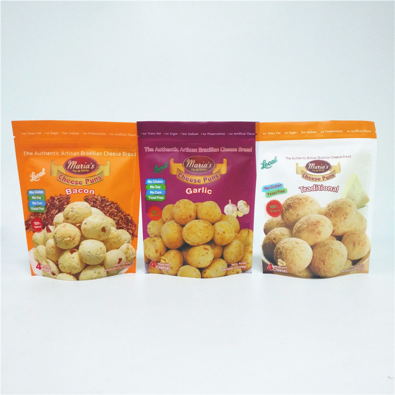 Wholesale Custom Resealable Plastic Bags Food Packaging Stand Up Pouch Zip Lock Bag