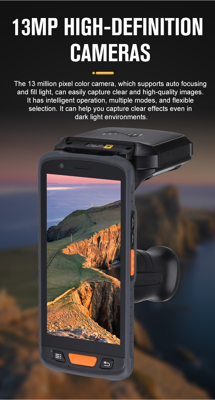 New Arrival Android Qr Code Pda Scanner NFC QR Code Scanning Industrial Rugged Pda Barcode Scanner